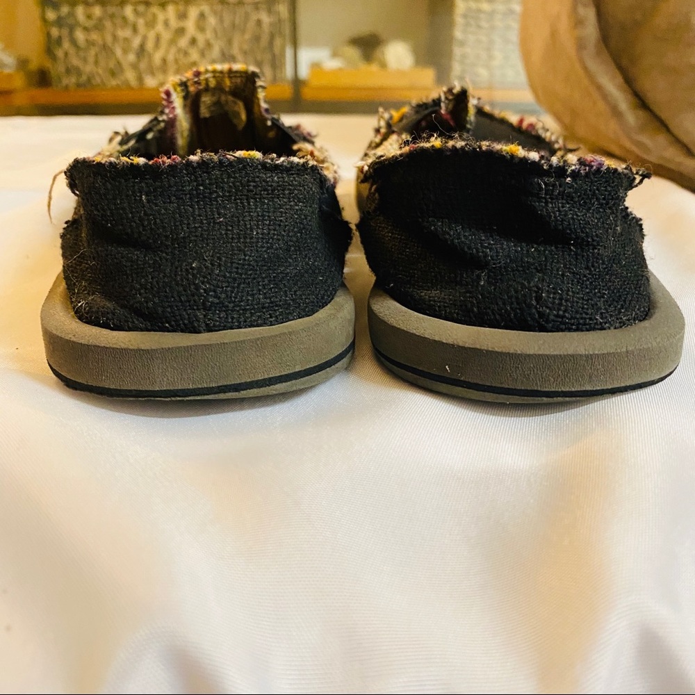 Sanuk Women’s Sidewalk Surfer Black W/ Multi Sz 8 - Picture 14 of 15